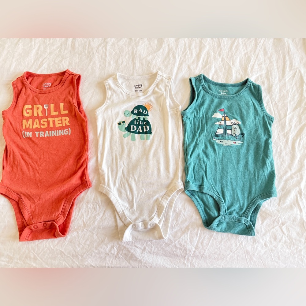 Jumping Beans + Carter’s romper bodysuit 24 Months 3 PCS